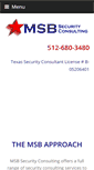 Mobile Screenshot of msbsecurityconsulting.com